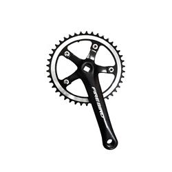 Plato y Palanca Simple 46T Aluminio Fix Negro