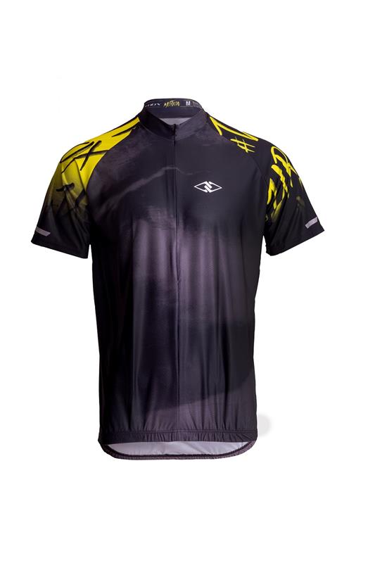 Remera Corta ZIROOX Motion Estampado Fluid Negro (M)