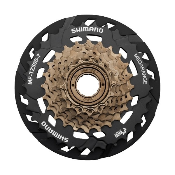 Piñon Shimano 7 Vel 14-34 MF-TZ500 Rosca con Cubre Megarange