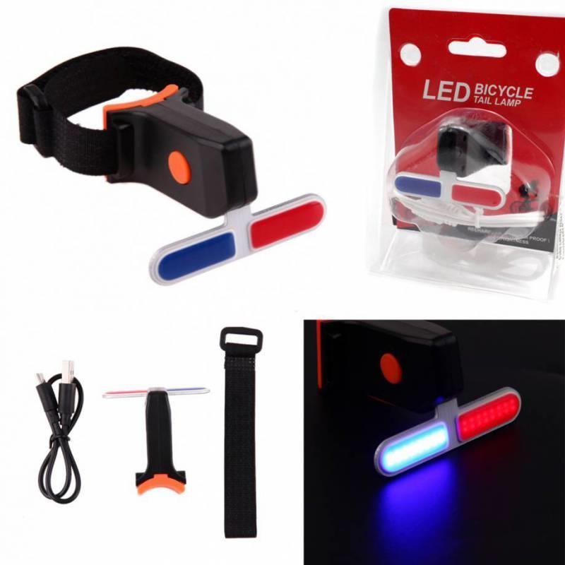 Luz Led Trasera USB Policia  Recargable