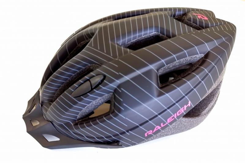 Casco Raleigh R-35 Negro Fucsia Talle L