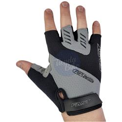 Guantes Dedos Cortos Fast AIR VENT Negro Gris Gel (S)