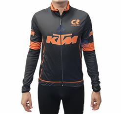 Campera KTM Manga Larga Negro Naranja Azul talle M