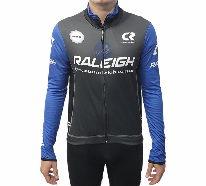 Campera Raleigh Manga Larga Negro Azul Azul talle M