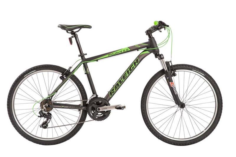 Bicicleta Raleigh Mojave 2.0 Negro con Verde Talle 20 