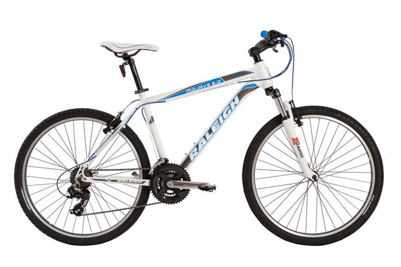 Bicicleta Raleigh Mojave 2.0 Blanca con Azul Talle 20