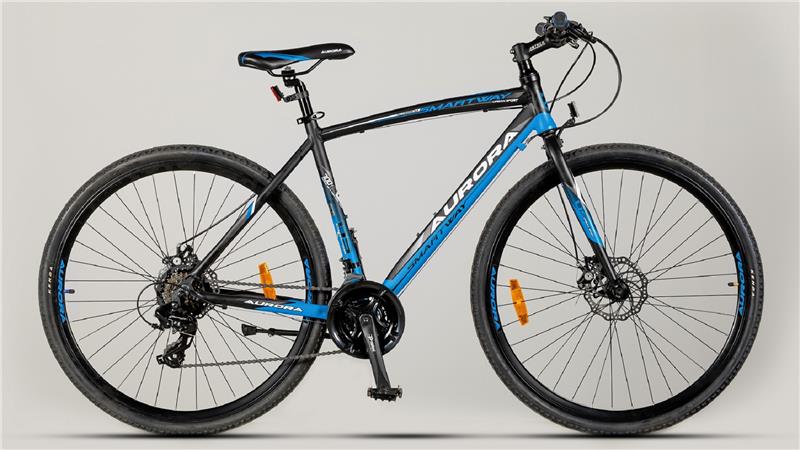 Bicicleta SMARTWAY AURORA 24V Altus Negra Azul