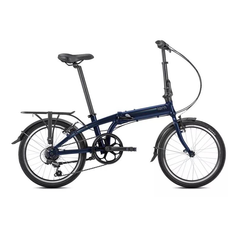 Bicicleta Tern Link A7 MidNight Grey con Guardabarros y Portapaquetes