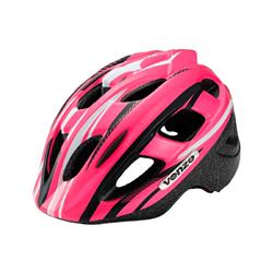 Casco Venzo Rosa Negro con Ruedita 48-54cm (S)