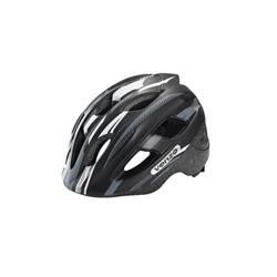 Casco Venzo Negro Blanco con Ruedita 48-54cm (S)