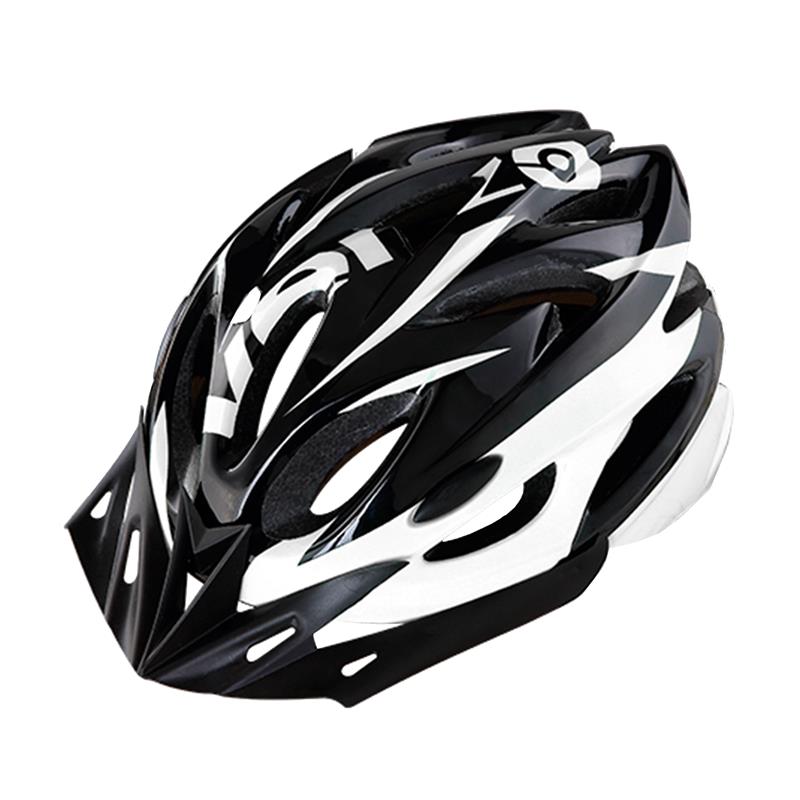 Casco Venzo Con Luz Regulacion Negro Blanco Talle M