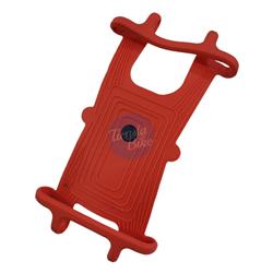 Soporte Celular Smartphone Mount Silicona Rojo