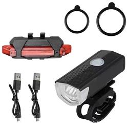 Luz Led Bicicleta Delantera Y Trasera Recargable USB Combo