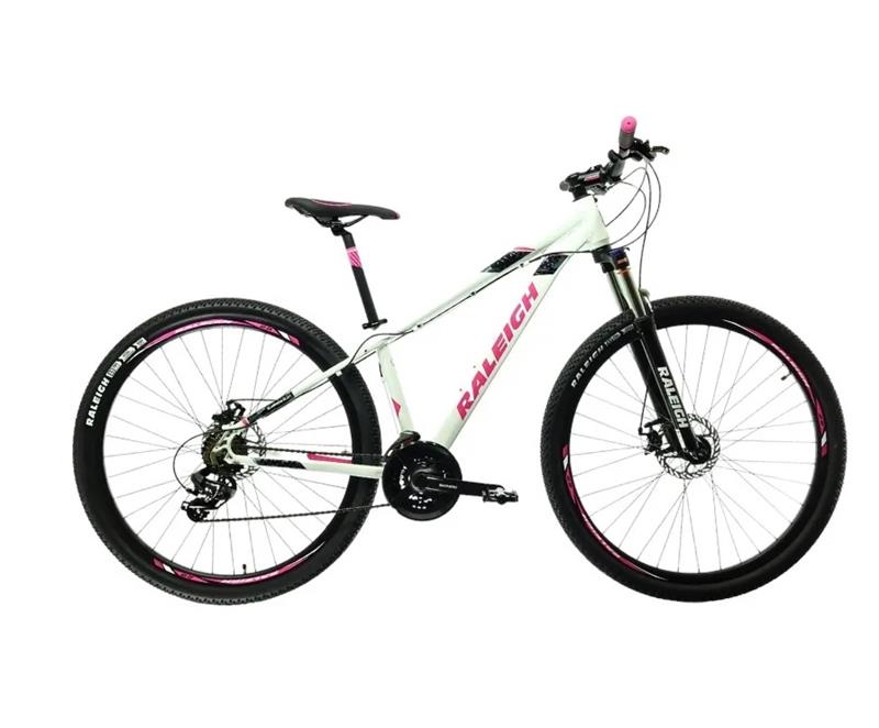 Bicicleta Raleigh Mojave 2.0 R27.5 DAMA BLANCO con ROSA Talle 14