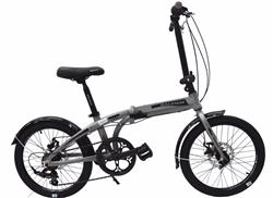 Bicicleta Plegable Raleigh Curve Gris con Negro Con Disco