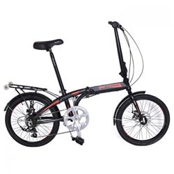 Bicicleta Plegable Raleigh Curve Negro con Rojo