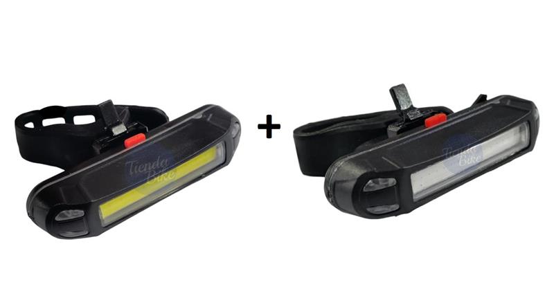 Combo Luces Del + Tras 111 LED USB