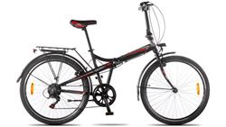 Bici Aurora Plegable FOLDING F26 Negro Rojo