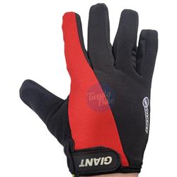 Guantes Giant Dedos Largos Tactil Negro/Rojo (XL)