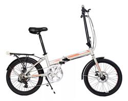 Bicicleta Raleigh Plegable Straight Gris Naranja