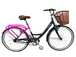 Bicicleta Stark Lady Rod 26 Gris Con Fucsia