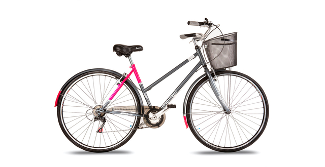 Bicicleta Stark Antoniette Rod 28 Dama 7v Shimano Gris con Rosa