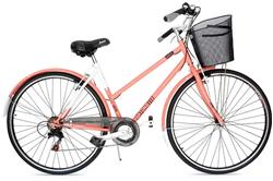 Bicicleta Stark Antoniette Rod 28 Dama 7v Shimano Salmon con Blanco